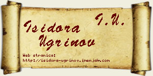 Isidora Ugrinov vizit kartica